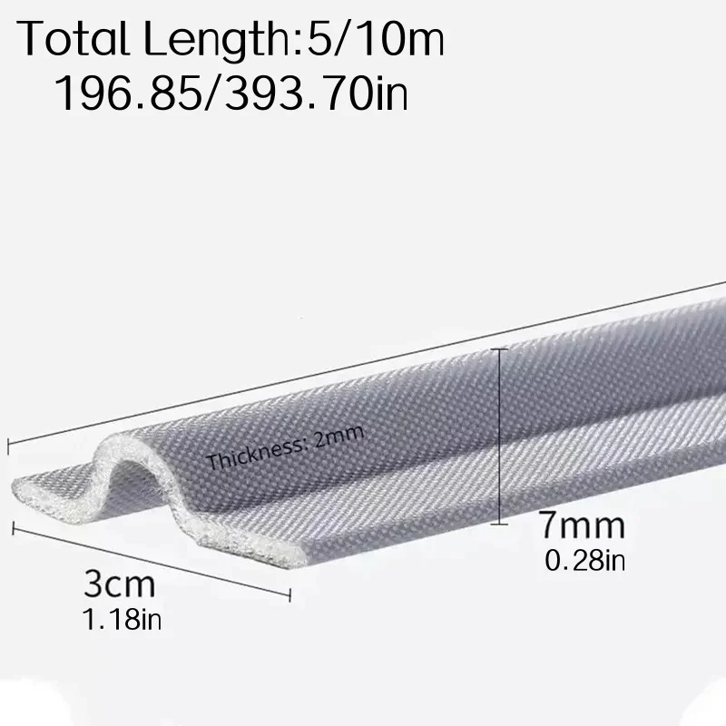 1pc 5/10m Self Adhesive Window Door Seal Strip Windproof Soundproof Acoustic Sliding Door Windows Cotton Seal Door Gap Filler
