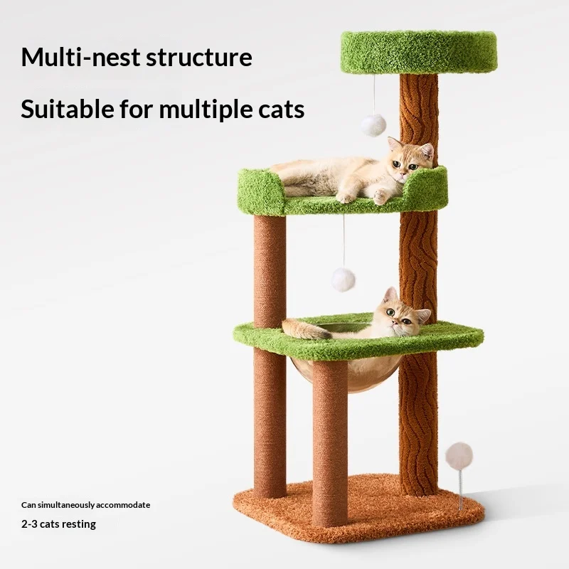 Rascador para gatos con sisal y cama torre todo en uno interior - imagen 2