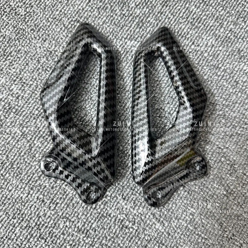 

Motorcycle parts Carbon Fiber Paint Heel Guard Fairing Foot Peg Plates Fit For BMW S1000RR S1000 RR 2019 2020 2021 2022