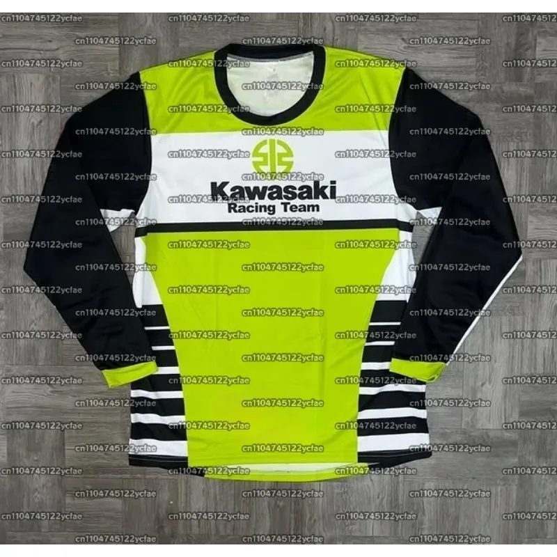 

Kawasaki осенняя модная быстросохнущая дышащая мотоциклетная тонкая спортивная удобная рубашка с длинными рукавами для спорта на открытом воздухе