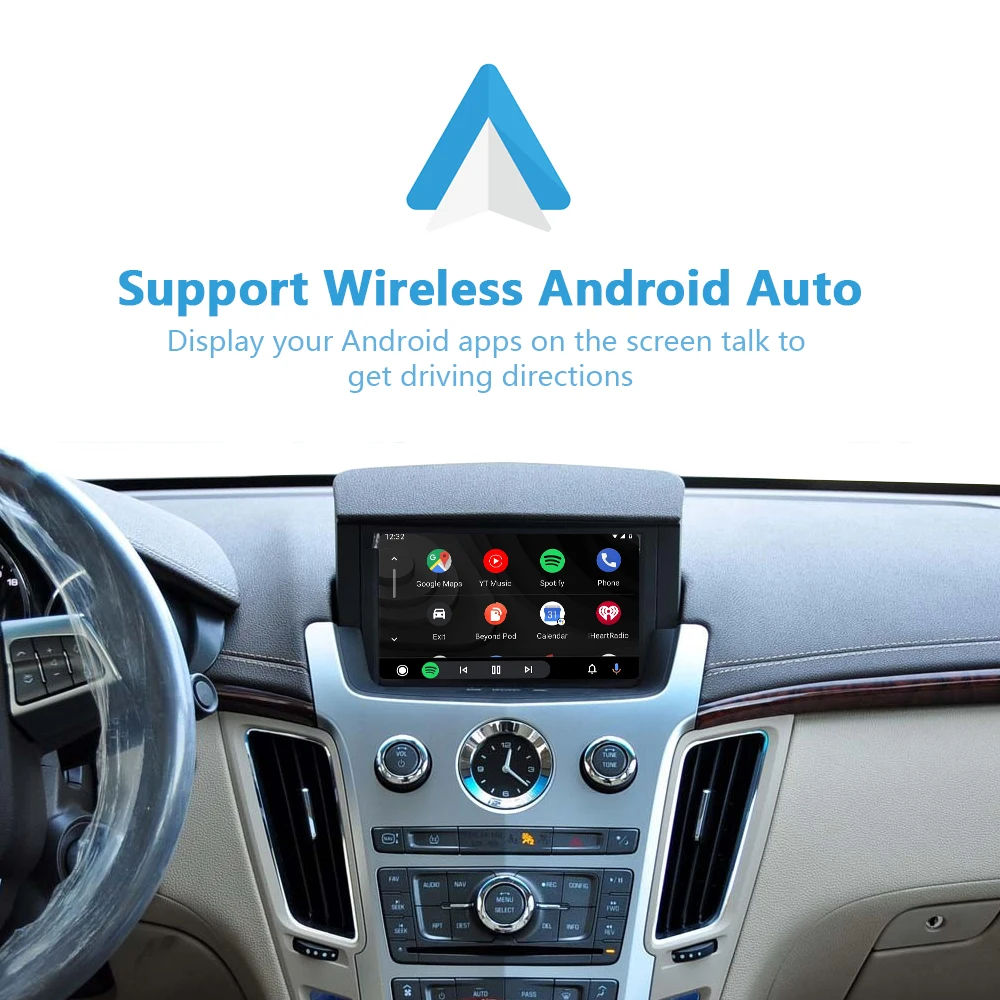 Cadillac Apple CarPlay for CTS SRX 2009-2012 Retrofit Wireless Android Auto Plug&Play Add Reverse Camera iPhone Mirror