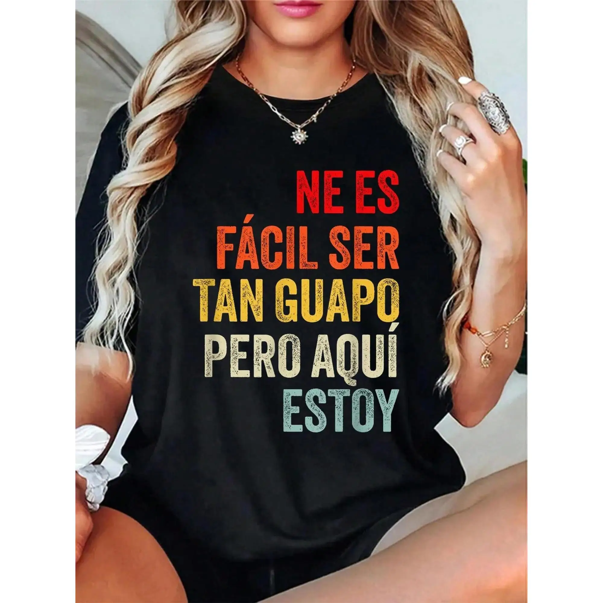 

Funny Spanish Dad Para Papa Dia Del Padre Fathers Day T-Shirt - 100% Short Sleeve, Summer & Spring Essential - Women'S Clothing