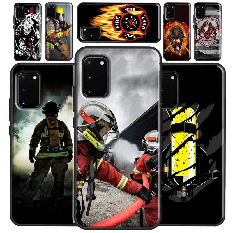 Firefighter Heroes Fireman Case For Samsung Galaxy S22 S21 S23 Ultra Note 20 S8 S9 S10 Note 10 Plus S20 FE Back Cover