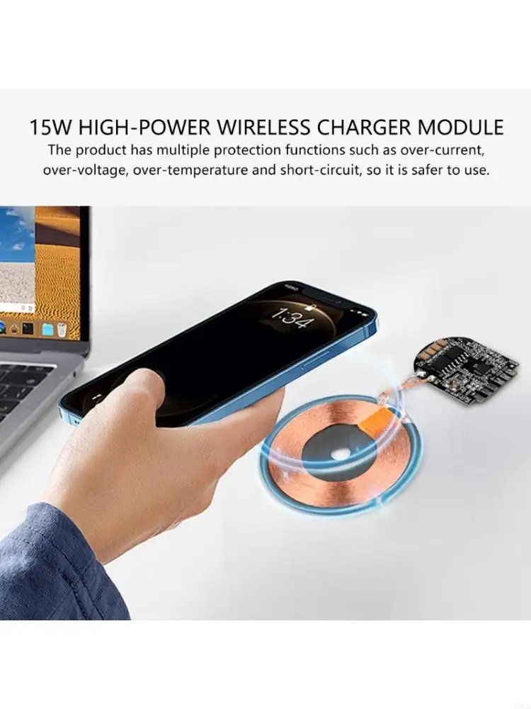 15W Rapid Wireless Charging Module PCB Design For Smartphones And Electronics Safe Power Transfer 83CE