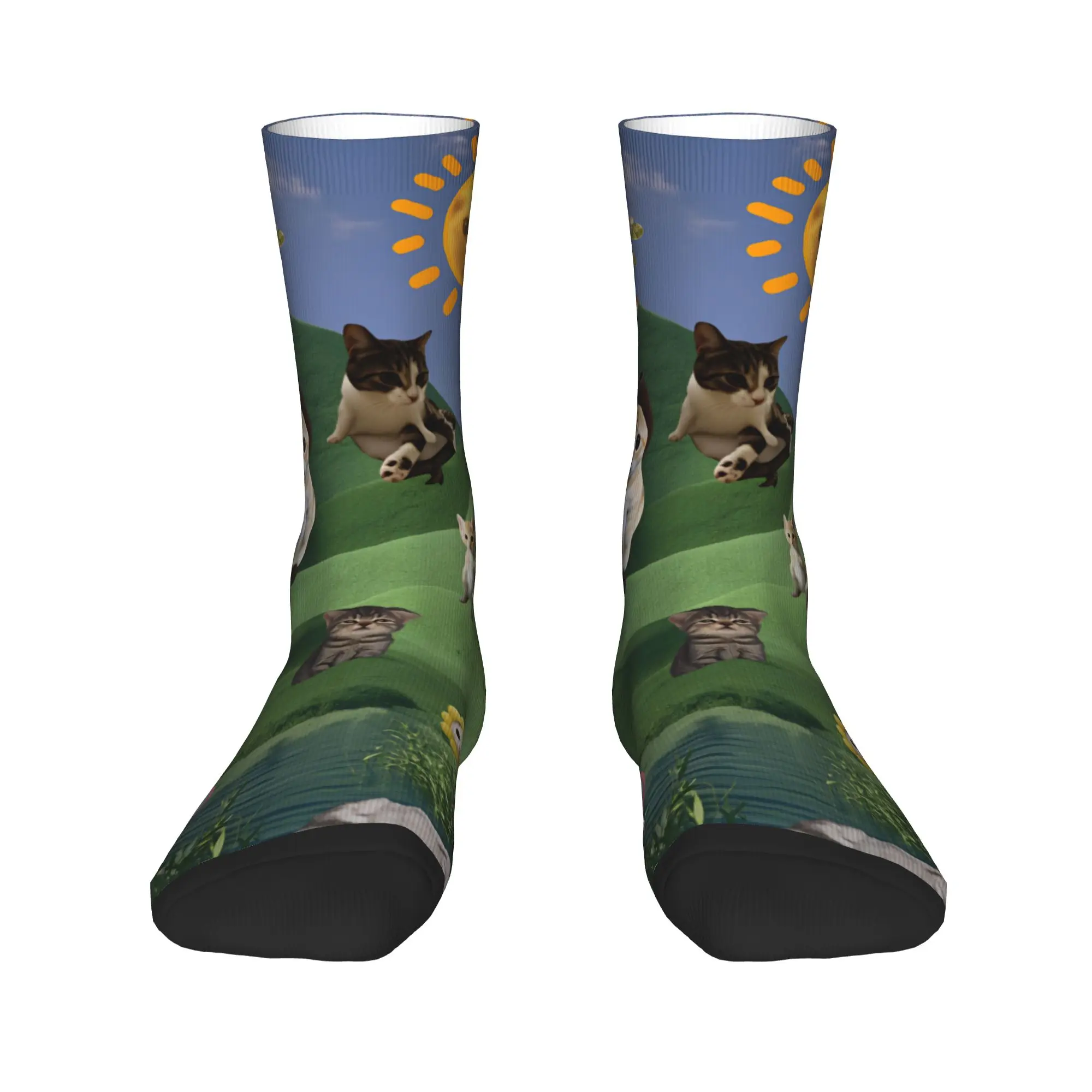 Internet Famous Meowl Cat Owl Meme Socks  Gothic Stockings Couple Warm Soft Climbing Socks Autumn Design Anti Skid Socks view 2