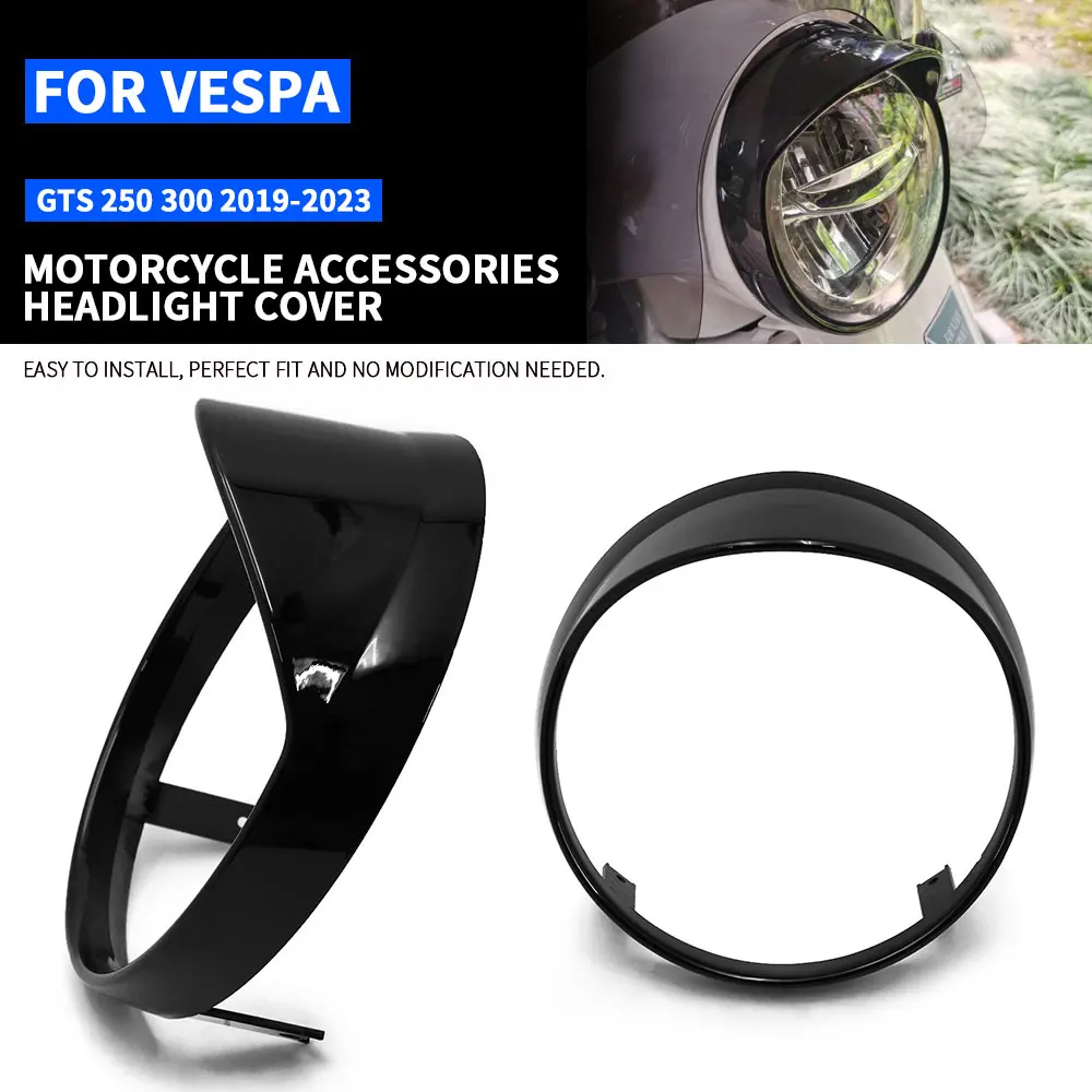 

Для мотоциклов и скутеров VESPA GTS300 GTS250 GTS 300 HPE 2019-2023: Декоративная защитная рамка-кольцо для фары/головного света