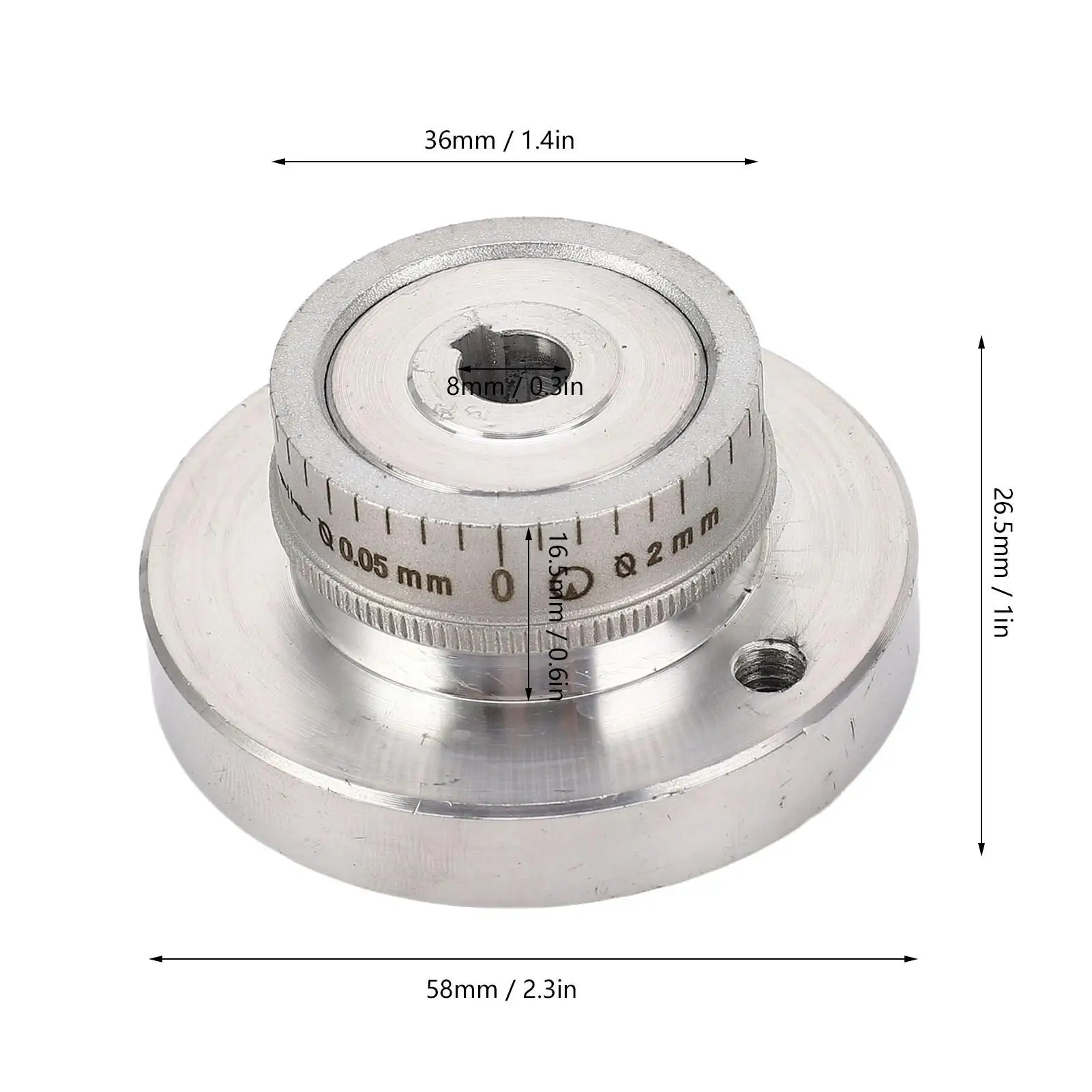 عجلة عقارب من سبائك الألومنيوم مقاس 58 مم مع مقبض - بديل لأجزاء أداة الآلة 0618 CJ18A 7x12 7x14