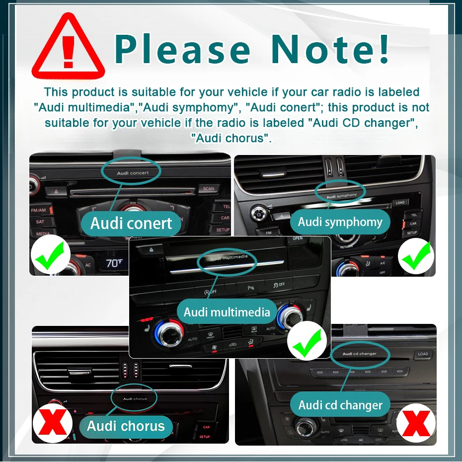 8,8' Linux Multimedia-Bildschirm, kabelloses CarPlay, Android Auto, Autoradio für Audi A5 2009-2016, AutoLink, AirPlay, Bluetooth, Navigation – Detail 4