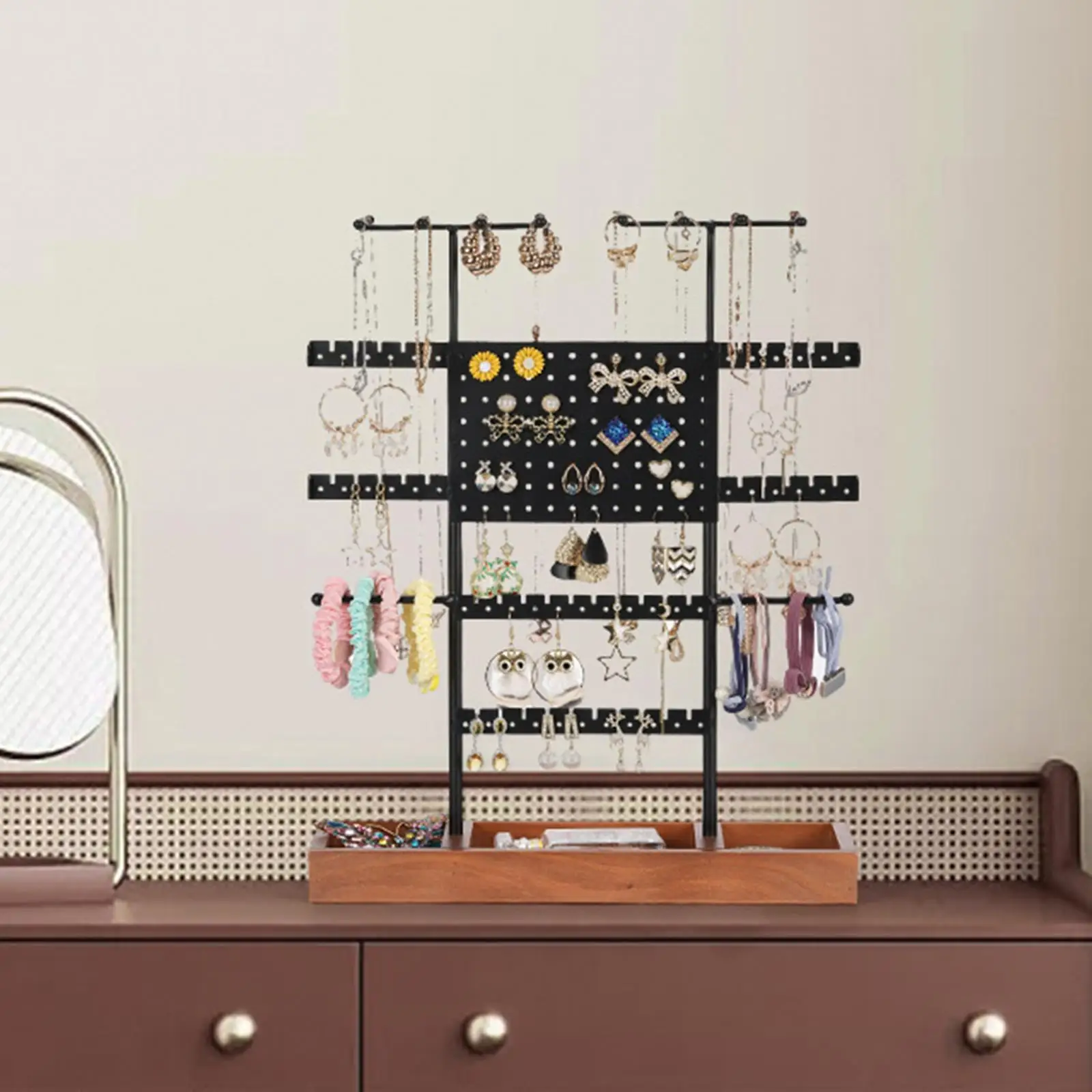 jewelry-tower-rack-decorative-with-storage-tray-for-pendant-bangles-necklace