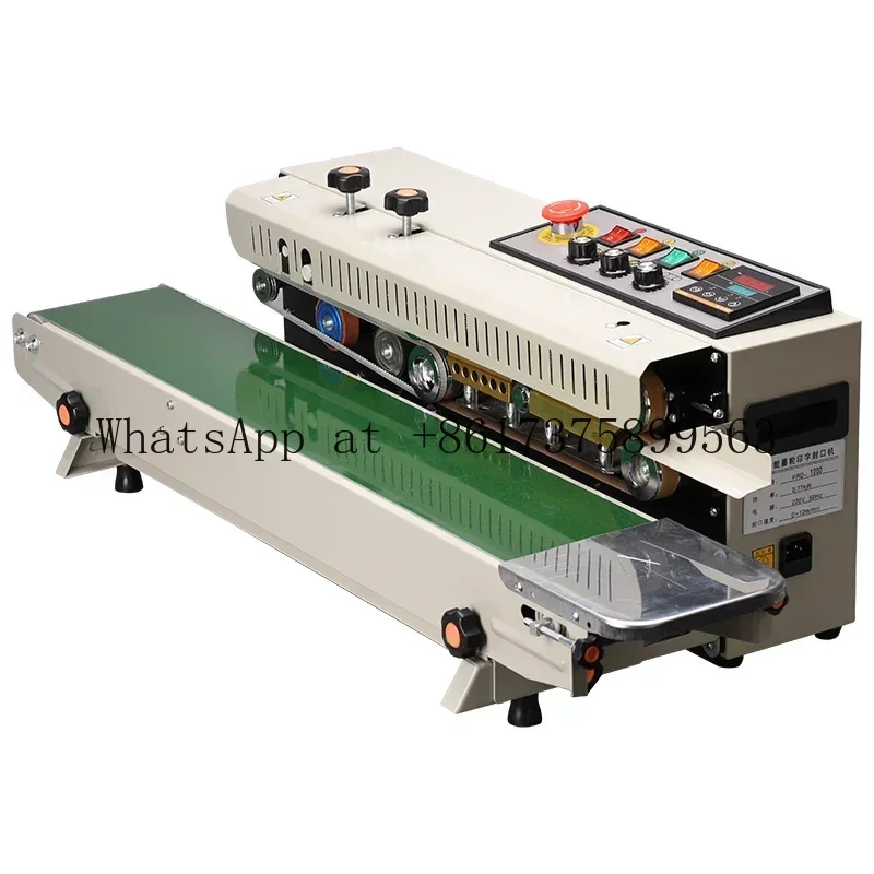 FR-1000 Horizontal Continuous Band Sealer Solid Ink Wheel Date Coding Packaging Sealing hine