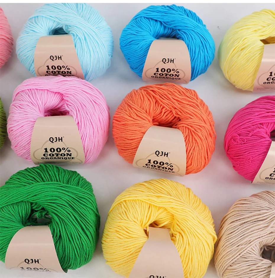 3 Stück 100% Bio-Baumwollgarn, maschinenwaschbar, für Erwachsene und Babys, für Pullover/Handschuhe/Schals/Mützen usw. 50 Gramm (1,76 Unzen) 125 Meter (136 Yards) – Detail 5