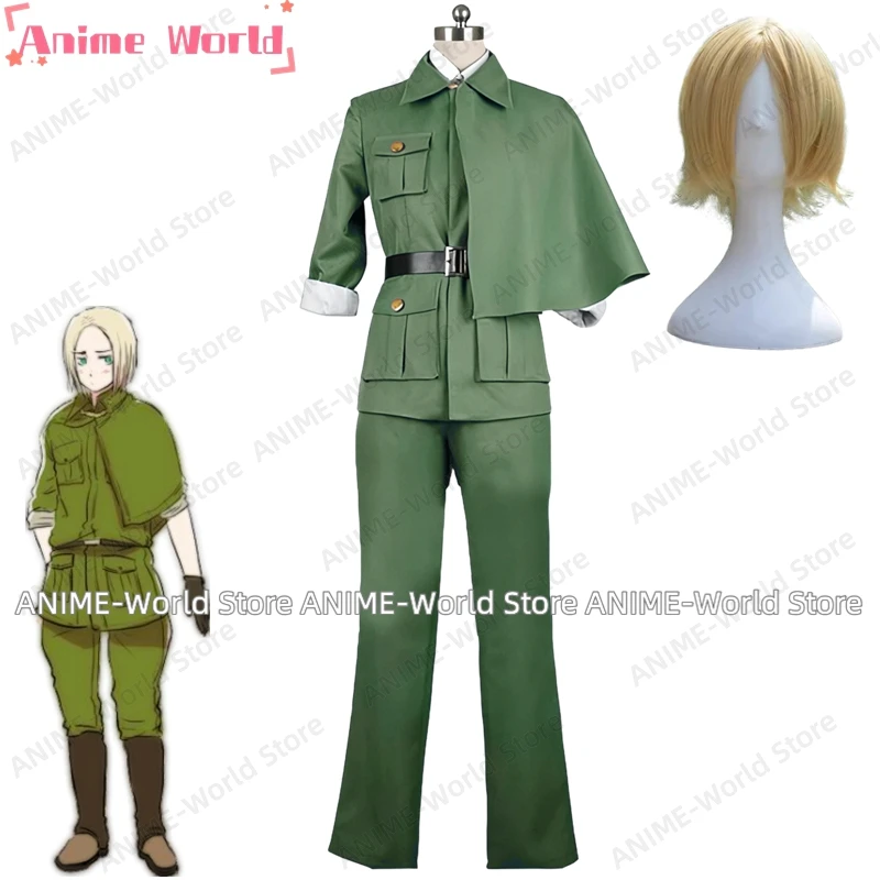 《Tamaño personalizado》Juego Anime APH Hetalia: Axis Powers Polonia Felix Uniforme COS Ropa Cosplay Disfraz Uniforme Peluca de Fiesta de Todos los Santos