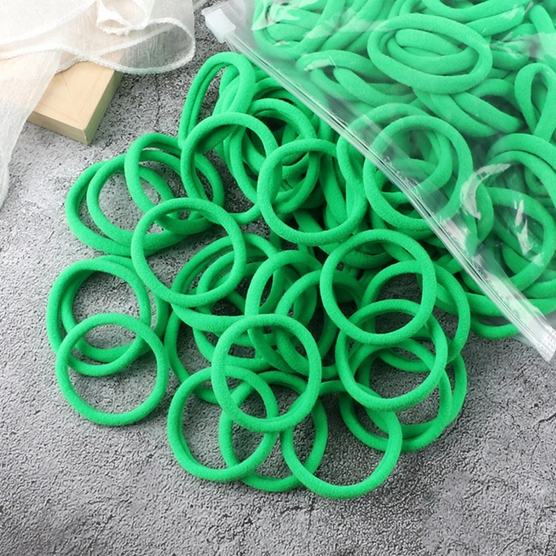 50 teile/satz Frauen Grundlegende Haar Bands 1,57 zoll Einfache Feste Farben Elastische Stirnband Haar Seile Krawatten Haar Zubehör Pferdeschwanz halter