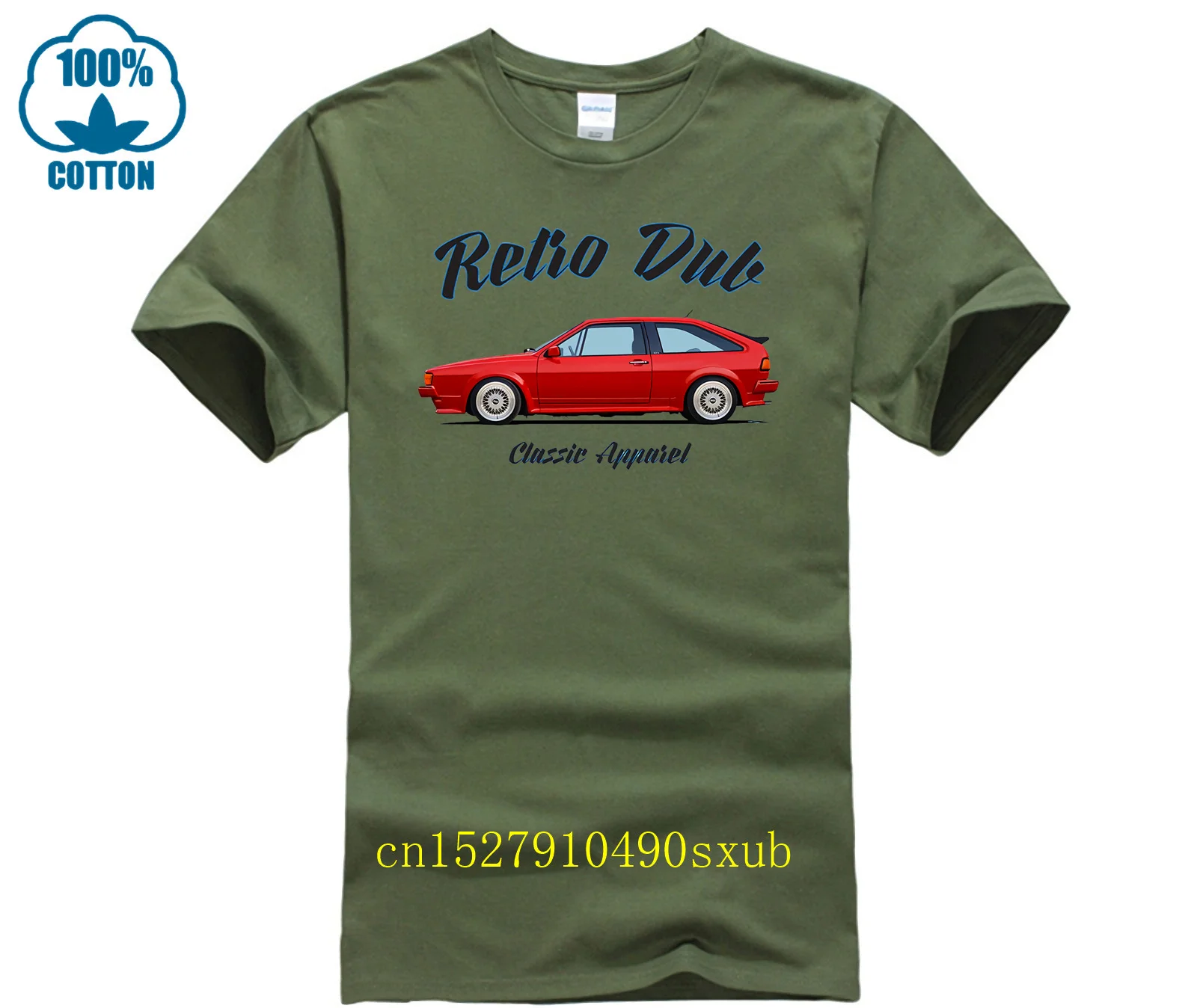 Fashion Summer Mens Print Tees German Classic Car Fans Scirocco Mk2 T-Shirt. Retro Dub , Classic Car, German. Modified.T-Shirt