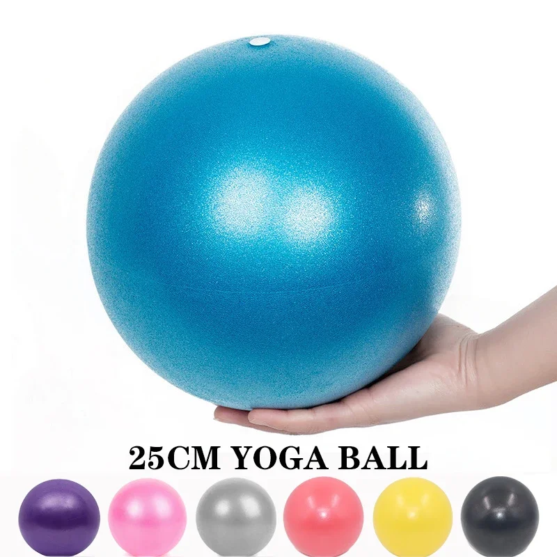 Bola de Yoga Mini de 25cm para Fitness e Pilates, Bola Antiexplosão em PVC Espesso, Antiderrapante para Treino em Casa