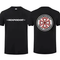 2025 Streetwear Men T-Shirt Casual Independent Skateboards Tees Oversized Sports Tops Breathable Comfortable Cool Unisex Tshirts