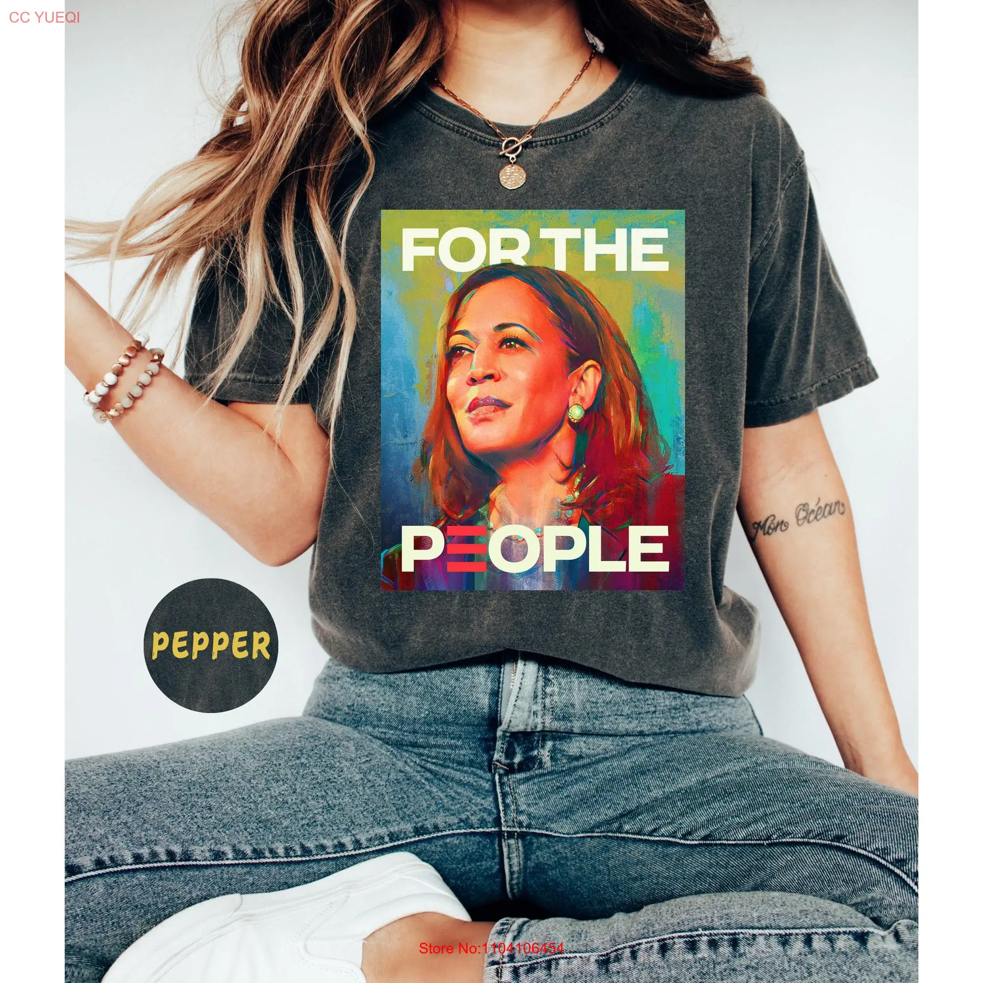 Kamala Harris For The People T Shirt 2024 Election Presidential Vote President long or short sleeves