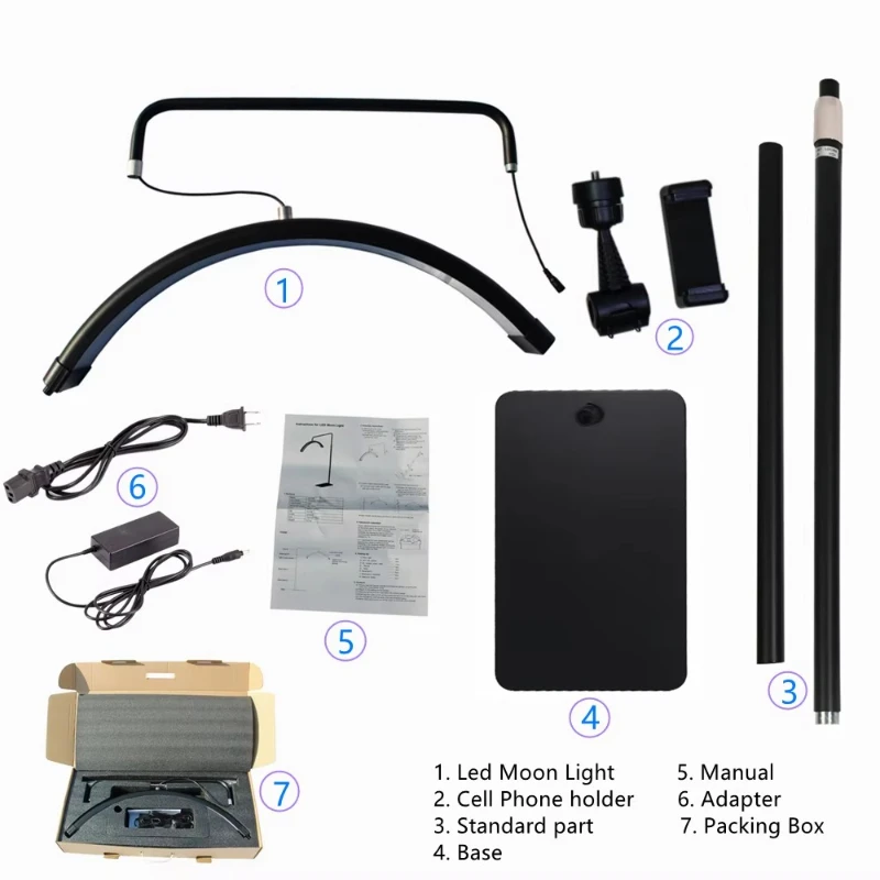 جديد 16-28 بوصة رائعة صمام ثنائي باعث للضوء نصف القمر الدائري رمش ضوء الجمال الحاجب صالون الوشم #1