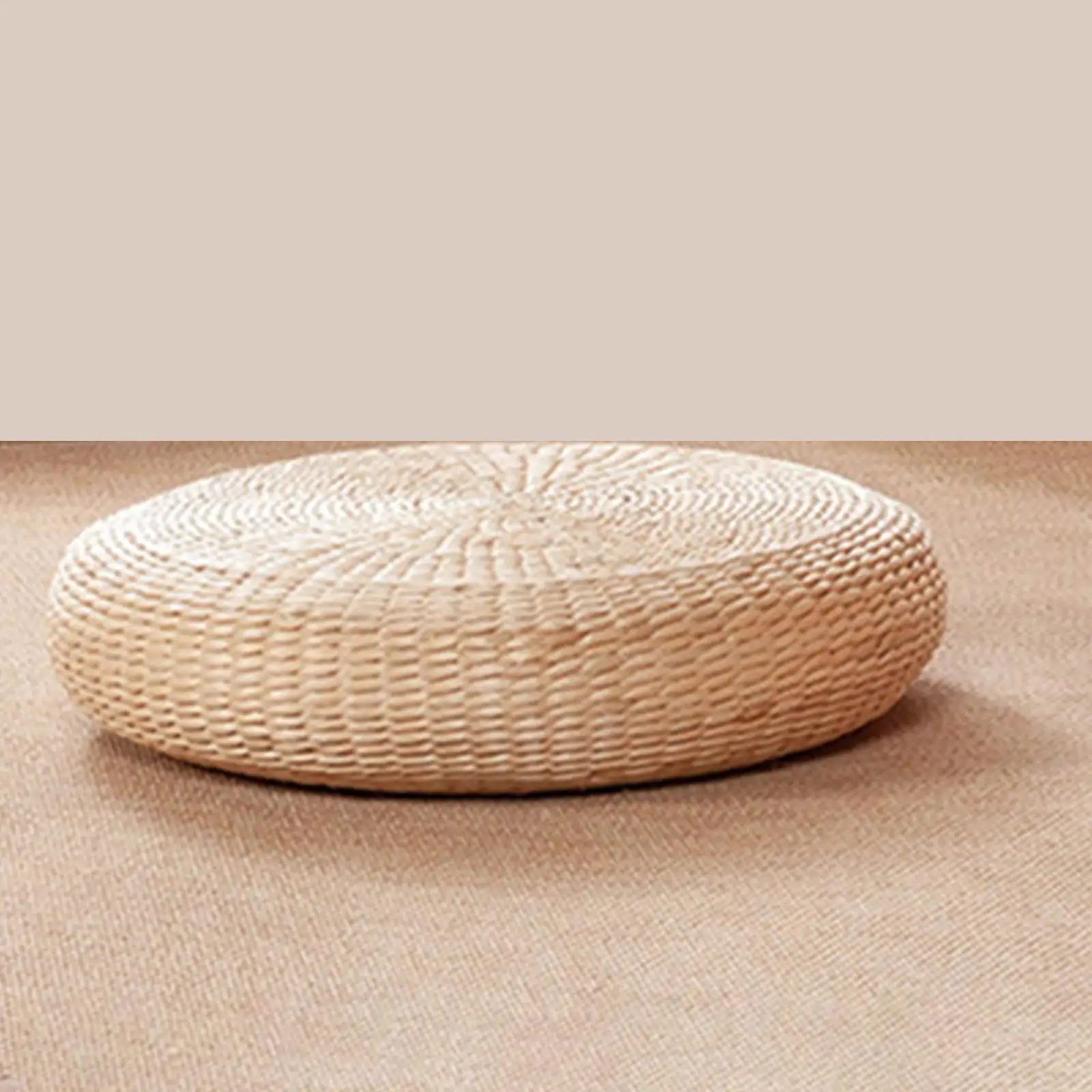 

Sitting Pillow Straw Meditation Cushion Yoga Mat Comfortable Woven Straw Floor Cushion for Decoration Hotel Balcony Farmhouse