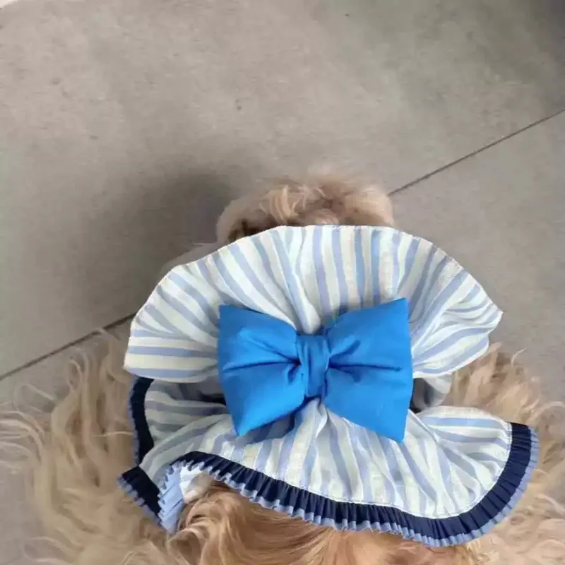 Anti Dirty and Cute Headwear with Long Edges and Ear Tips for Dogs. Anti Dirty and Ventilated Cotton for Breathability