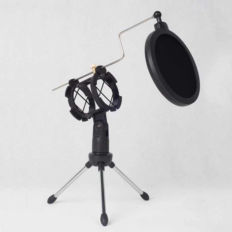 Desktop Tripod Adjustable Microphone Stand For Computer Video Chatting Gaming Podcasting Recording Meeting Recording 