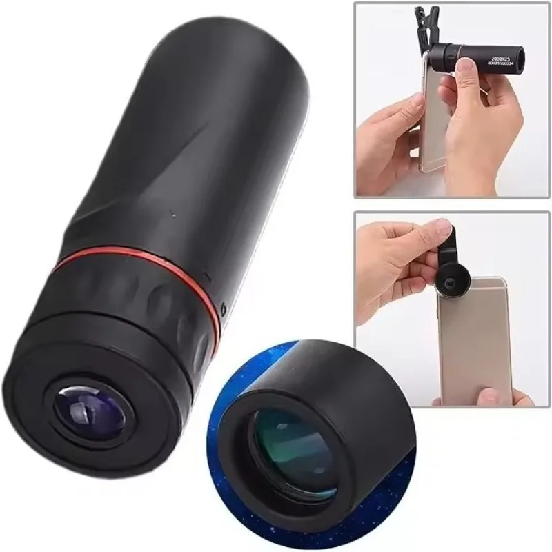 2000x HD Monocular Telescope with Phone Mount for Bird Watching Hiking Camping Outdoor Sports Optical Equipment Telescope