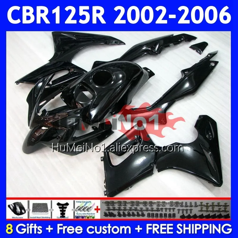 +Tank For HONDA CBR125R CBR-125R 02 03 2004 2005 2006 12No.48 CBR125 CBR 125CC 125 125R 2002 2003 04 05 06 Fairing Black hot