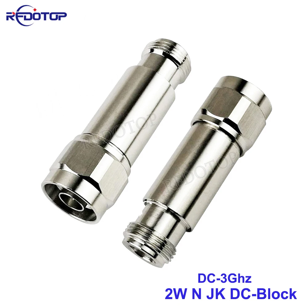 2W N Type DC-Block N Male to N Female Connector DC-3.0GHz 50ohm RF Coaxial Block SWR＜1.2 DC-blocker