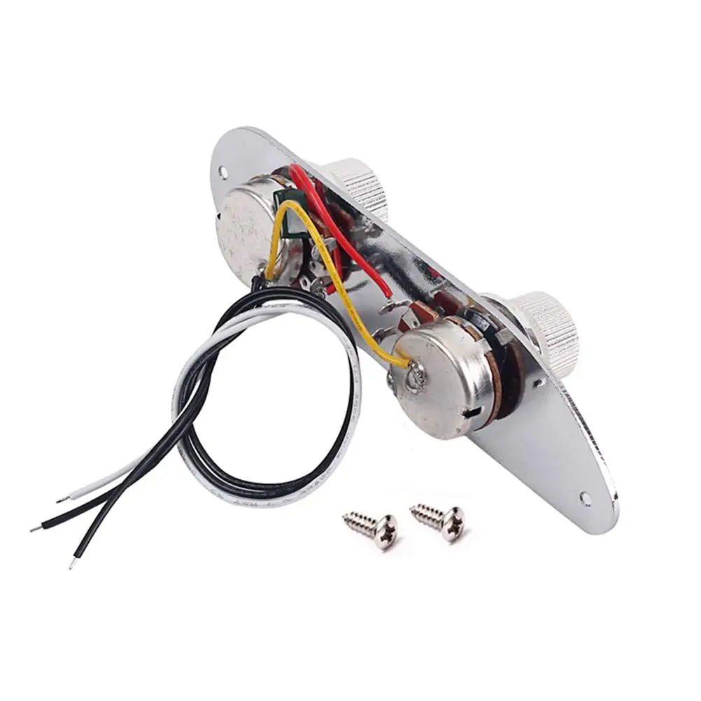 Práctica placa de control cromada para bajo genuino Fender 51 P