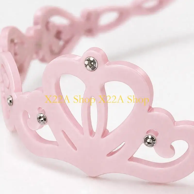 Unique PVC Blend Decorative Crown Headband with Cutout Pattern for Gatherings