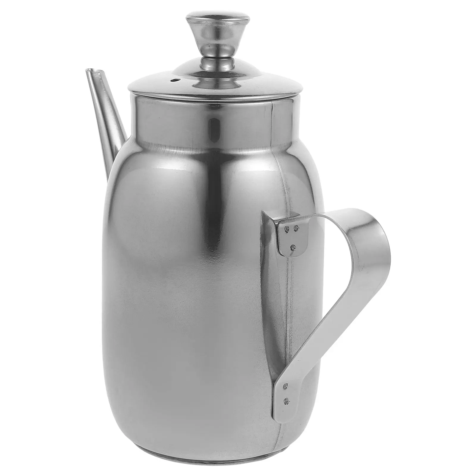 

Stainless Steel Storage Pot Grease Jug Dispensing Bottle Sauce Cruet Humanized Handle Non-Slip Anti-Hot Kitchen Grease Container