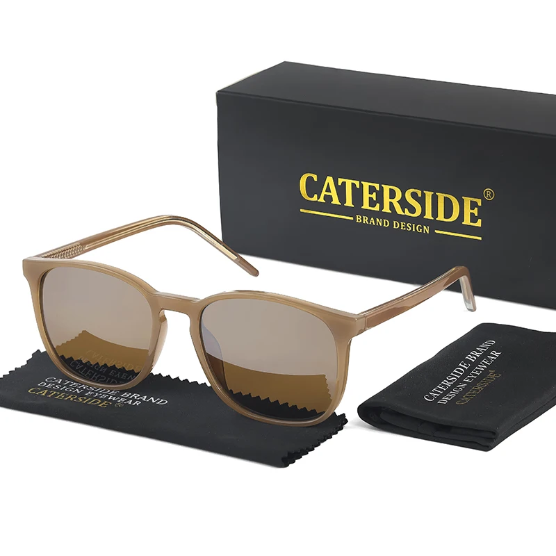 CATERSIDE Neue runde Sonnenbrille für Herren, Markendesign, einfache Sonnenbrille für Damen, Reisen, Business, Party, Brillen, Geschenk, Sommerstil – Detail 6