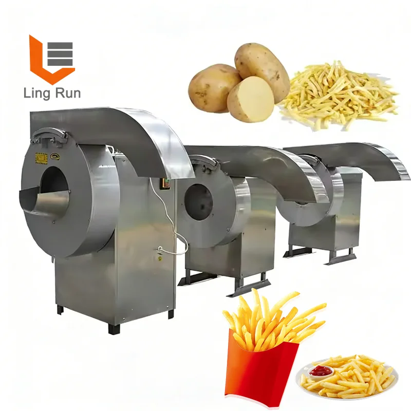 Commercial High Efficiency Automatic Root Vegetable Strip Cutting Machine Food Grade Stainless Steel for Potato Sweet Potato