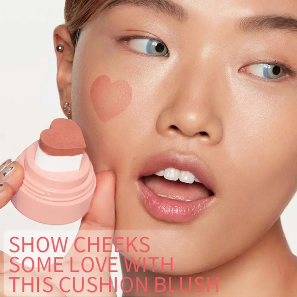 Heart Shape Face Cushion Blusher Cheek Rouge Nourishing Nude Makeup Brightening Complexion Repair Cosmetics Maquiagem For Women