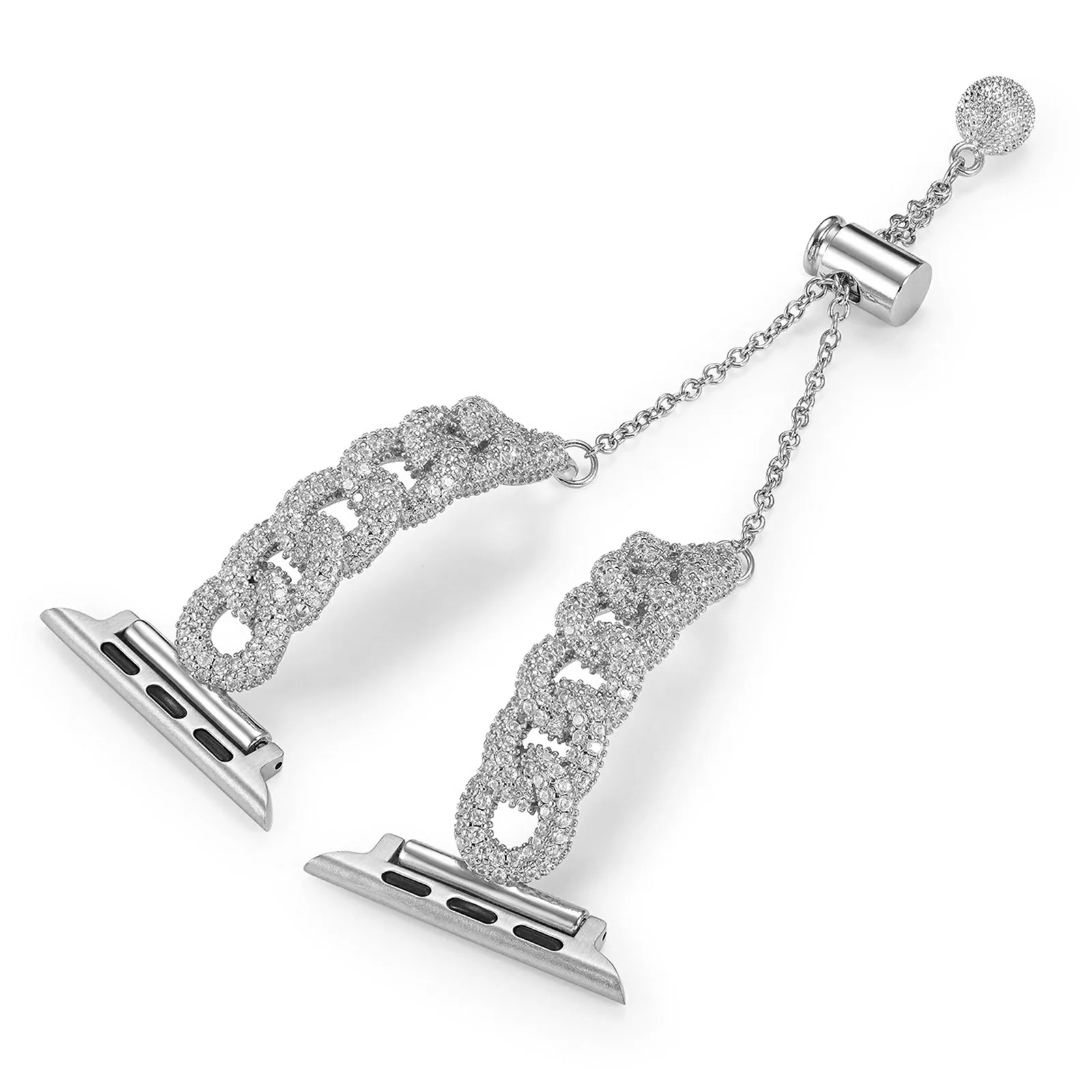 

Metal Strap for Apple Watch Series 11 10 42mm / 9 8 7 41mm / SE3 SE2 SE 6 5 4 40mm / 3 2 1 38mm Rhinestone Decor Drawstring Desi