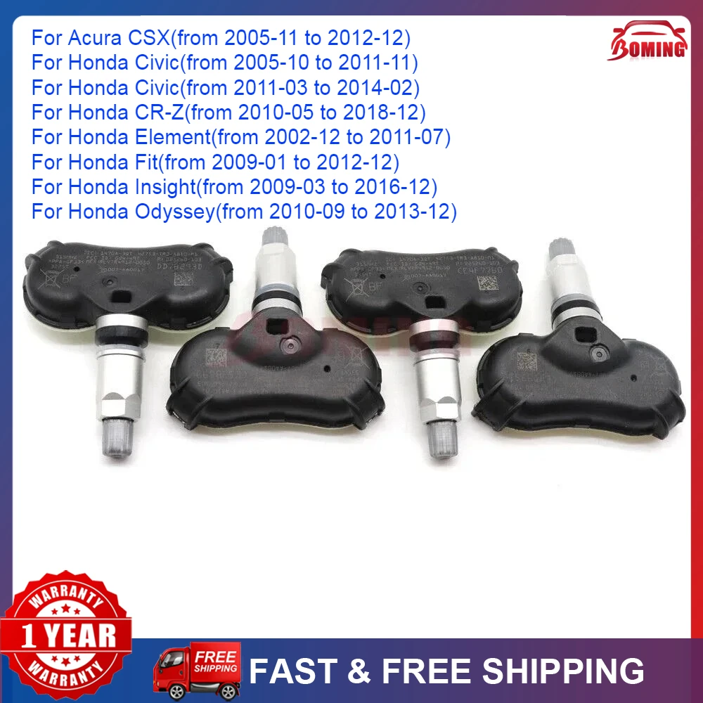 

42753-TR3-A810 Car TPMS Tire Tyre Pressure Monitoring Sensor For Honda Fit Insight Odyssey 2009-2016 315MHz 42753TR3A810