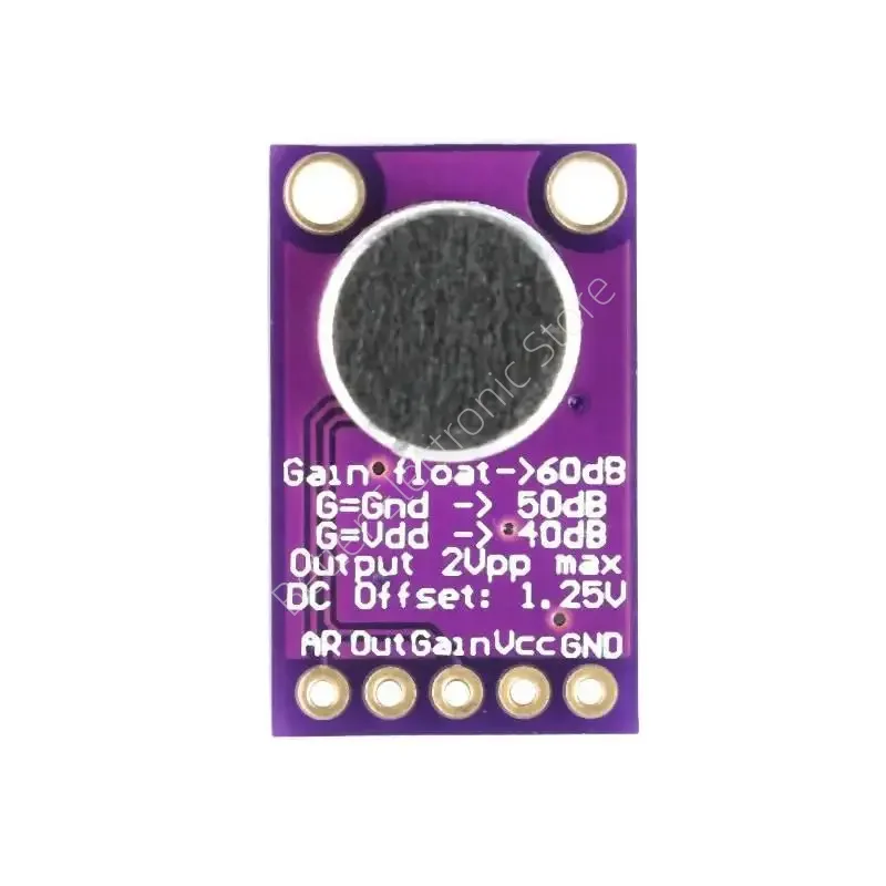 وحدة مضخم الميكروفون MAX9814 مع مضخم صوت منخفض الضوضاء AGC للميكروفون