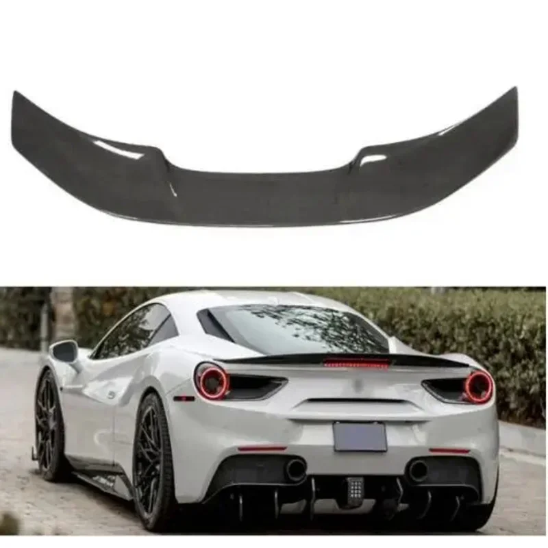 

For Ferrari 488 Spider GTB 2015 2016 2017 2018 2019 2020 2021 2022 Real Carbon Fiber Car Rear Trunk Wing Lip Spoiler