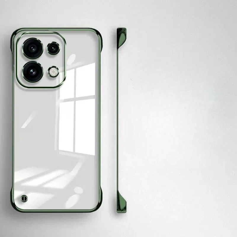Case for OPPO Reno 16 Pro Reno16 5G Plating Frameless Pc Phone Cases for Reno 16pro Transparent Hard Bumper Thin Clear Shell