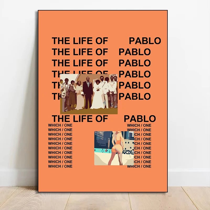 Pop Rapper Kanye West Music Album Series Poster Print Canvas Art Pictures for Living Room Bedroom Wall Decor Frameless Painting