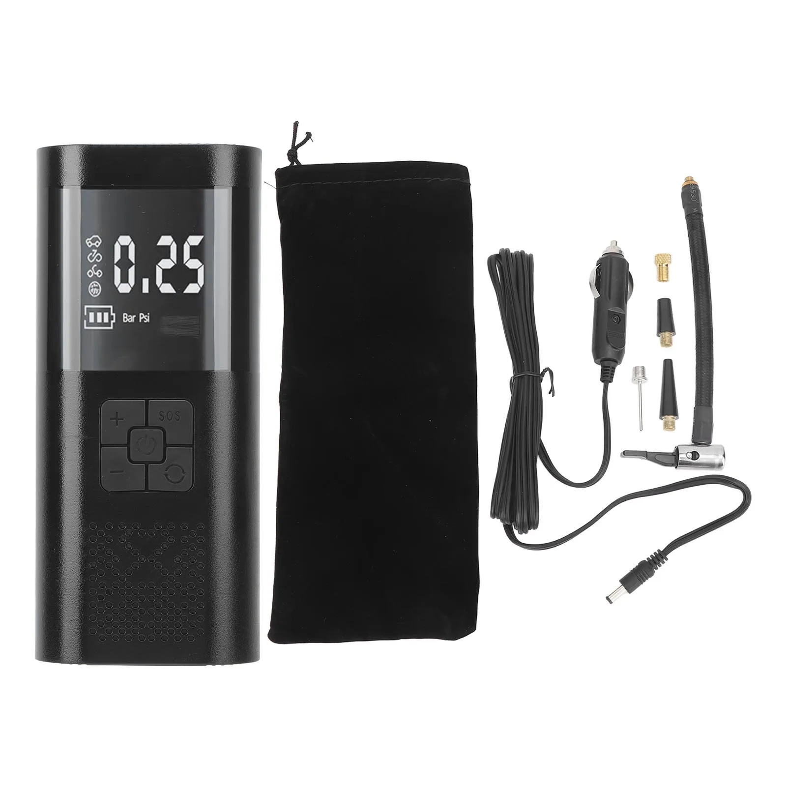 

12V Portable Car Auto Inflator Small Sedan Tire Inflator With Lighting for Car Bicycle Motorcycle Ball Air Compressor Tire Pump