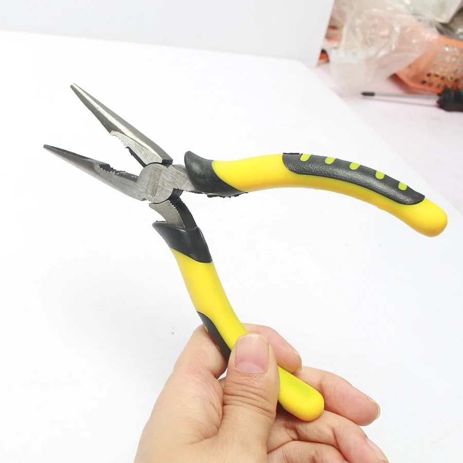 6-inch pointed nose pliers, high hardness industrial grade tools, manual industrial mini pliers, electrician specific pliers