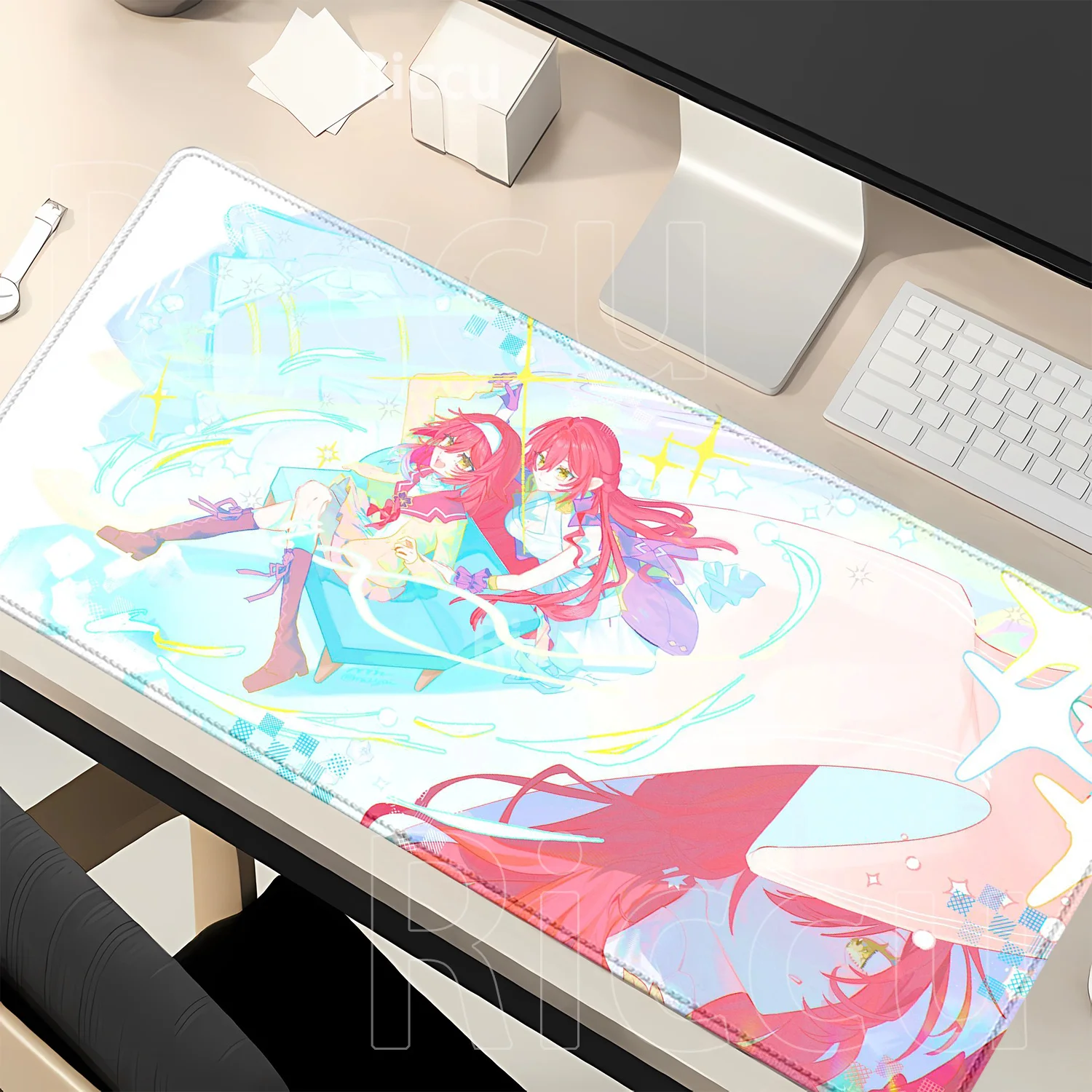 Honkai Star Rail HSR Himeko Nova HD Printing Mousepad Anime Girl Keyboard Mouse Pad PC Office Accessories Non-slip Base Desk Mat