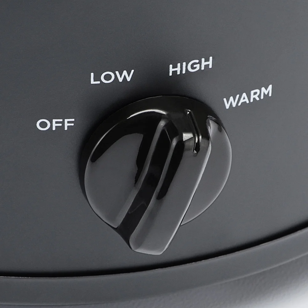 2 Qt Slow Cooker 100 Watts Removable Stoneware Pot Programmable Two Temperature Settings Glass Lid Meats Stews Soups Chili