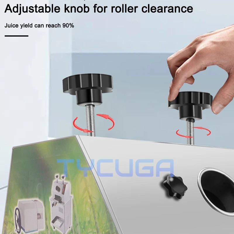 Spremiagrumi commerciale per canna da zucchero da tavolo manuale in acciaio inossidabile, separatore di succo di bagassa, spremiagrumi, frantoio per canna da zucchero