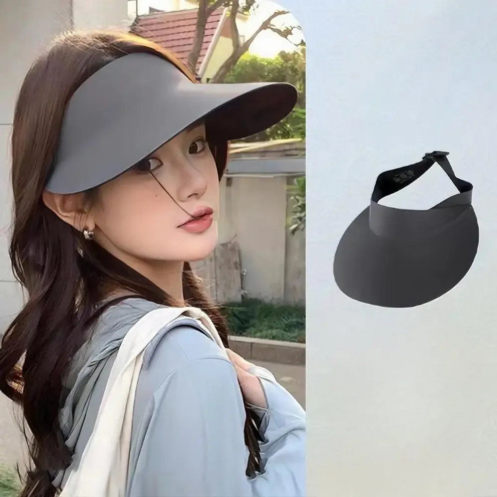 Traceless Face-covering Sun Hat for Women Foldable Empty Top Breathable Cap