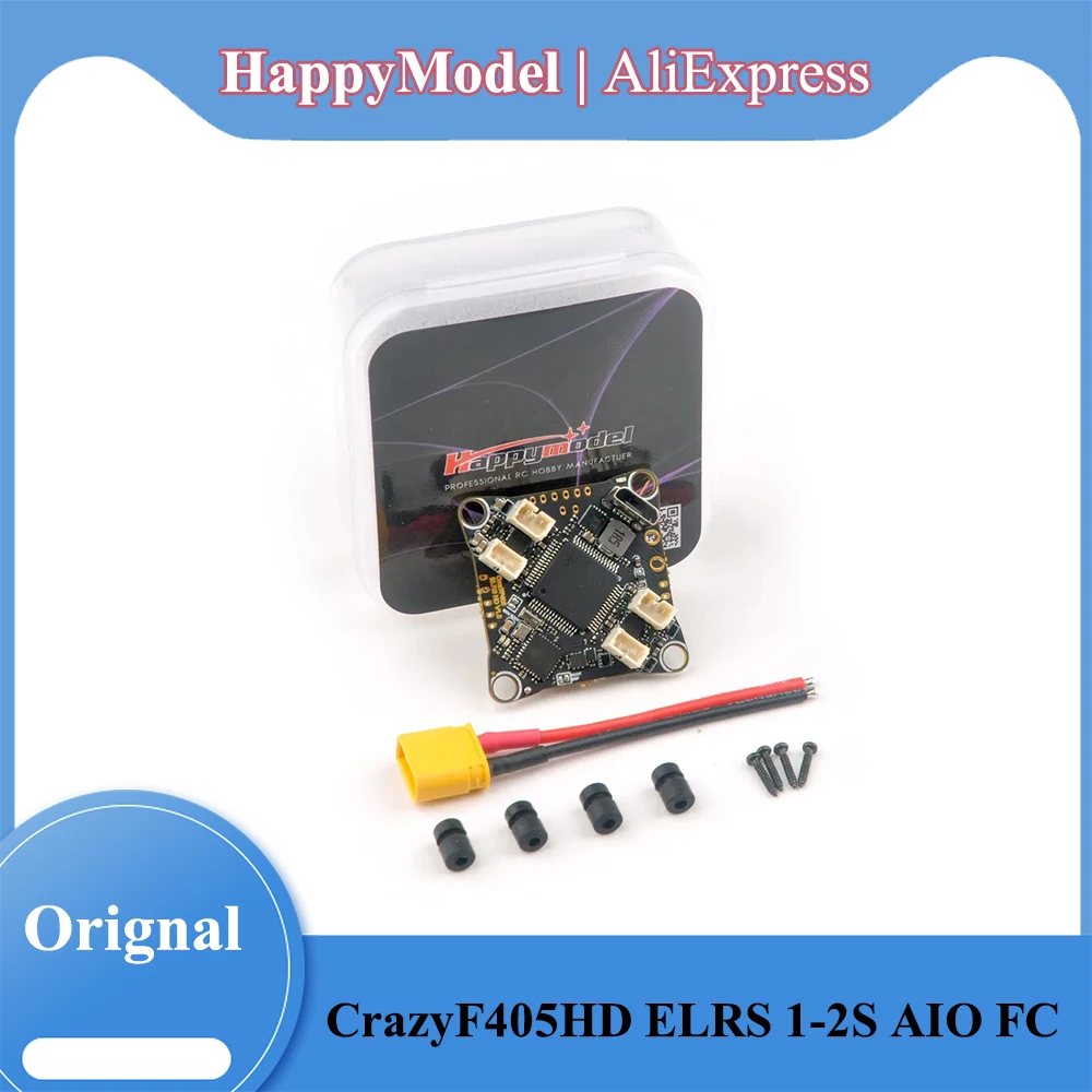 HappyModel CrazyF405HD ELRS 1-2S AIO FC Built-in UART ELRS RX 12A BLS ESC for Mobula8 Digital HD Tinywhoop Cinewhoop Toothpick