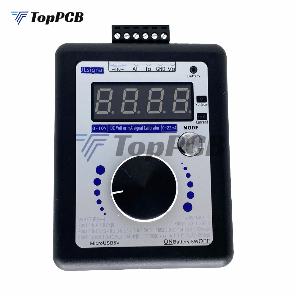 Type-C LED Digital Voltage Current Signal Generator 0-5-10V 4-20-22mA Adjustable Voltage Current for DCS PLC