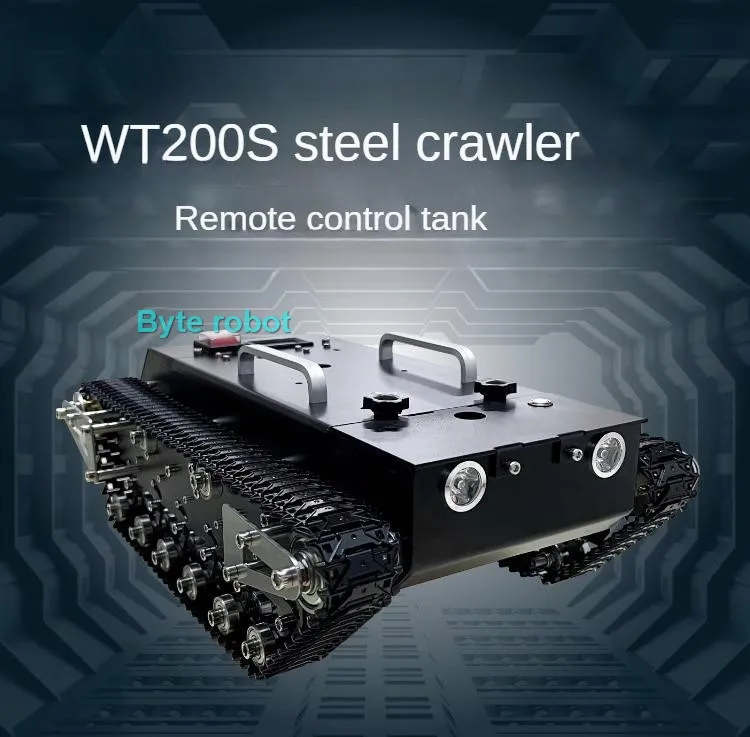 30Kg Load Assembled RC Tank Chassis Metal Track 12V Motor Tank With Battery for STM32 Robot Kit with FS Handle Programmable Tank