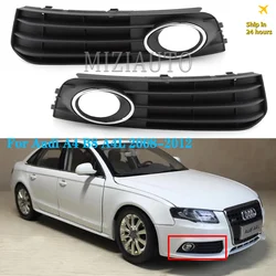 Front Bumper Fog Lights Grille Grill Cover For Audi A4 B8 A4L 2008 2009 2010 2011 2012 Car-Styling Griller Headlight DRL